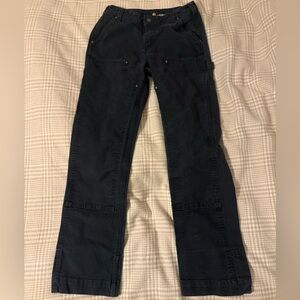Women’s Black Carhartt Work Pants, double knee size 4